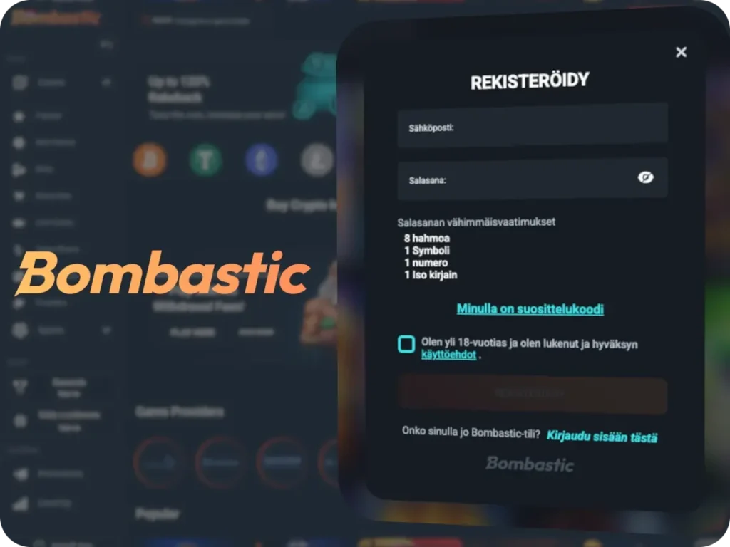 Bombastic rekisteröinti